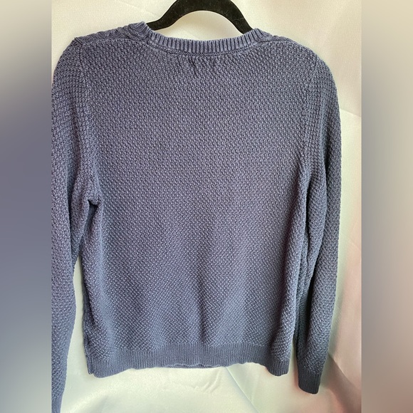 Croft & Barrow Navy Blue Cable Knit Sweater Size L - Picture 4 of 5